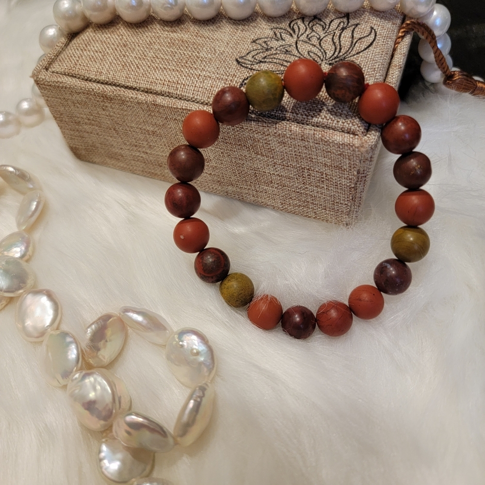 South red agate beads bracelet